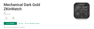 Mechanical Dark Gold ZKinWatch voor Android gratis