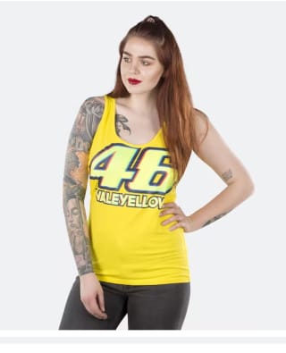 Camiseta de Tirantes VR46 Valentino Rossi Mujer Amarilla por 15.99€
