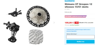 Groupe Shimano XT - 12 vitesses à 199,99€