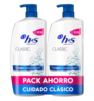 Pack 2 H&S Champú Anticaspa Classic de 1000ml por 10,49€