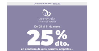 25% descuento desde Armonia Natural