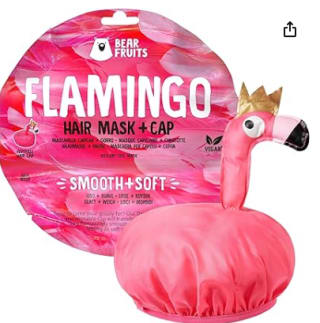 Bear Fruits, Flamenco, Liso & Suave, Mascarilla Capilar + Gorro De Ducha por 1,79€