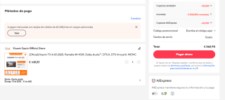 Xiaomi TV A 65 2025, Pantalla 4K HDR, Dolby Audio por 369,93€