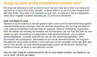 Gratis een huisdieren hulpdienstensticker aan te vragen via Stichting DierenLot
