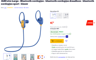 JAM Live Large bluetooth oordopjes voor €6,77