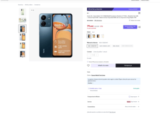 Móvil Xiaomi Redmi 13C 8GB 256GB Versión EU por 79,60€ (Nuevos usuarios 67,60€)