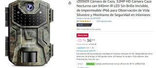 Cámara de Caza Nocturna de 32MP HD con 940nm IR LED Sin Brillo Invisible, de Impermeable IP66 por 25.26€