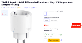 Tapo P115 Slimme Stekker voor €10,20 bij Bol.com