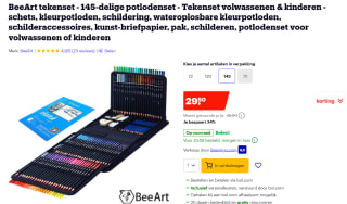 145-delige BeeArt potlodenset voor €29,50 bij Bol.com