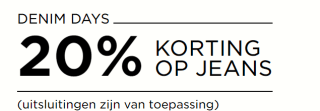 20% korting op de Jeans van G-star