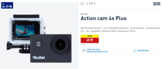 Rollei Action cam 4s Plus - 4K videoresolutie voor €49,99 bij de Lidl