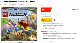 LEGO Minecraft Het Koraalrif voor €7,55 bij Bol.com