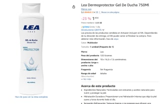 Lea Dermoprotector Gel De Ducha 750Ml por 1,40€