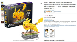 MEGA Pokémon Pikachu en Movimiento, Figura de 1095 Bloques de construcción por 40€