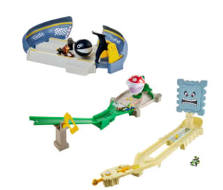 Hot Wheels Mario Kart Nemesis Track Set Thwomp voor €9,99 bij Trekpleister