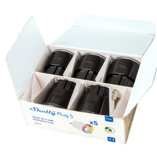 Shelly Plus Plug S 5-pack Tussenstekker WiFi, Bluetooth Zwart voor €59 bij Nbb