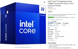Intel Core i9 14900F - Processor voor €315 bij Amazon