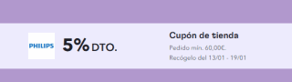 Rebajas hasta 40% + 5€ EXTRA descuento en marca Philips en festival marcas en Miravia