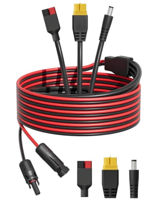 2.5M Câble Adaptateur Solaire, 3 en 1 Vers Adaptateur Anderson, XT60, DC5521 à 12.99€