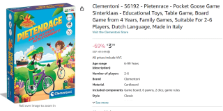 De Club van Sinterklaas: Pietenrace bordspel voor €3,99 bij Amazon.nl