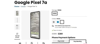Google Pixel 7a Smartphone for only £269