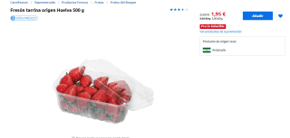 Fresón tarrina origen Huelva 500 g.