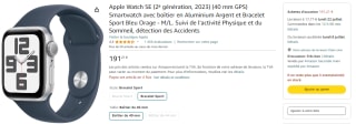 Montre Connectée Apple watch SE (2023) à 191,21€