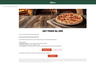 Promoción 2x1 en Restaurantes Ginos