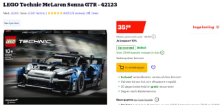 LEGO Technic McLaren Senna GTR 42123 voor €35,49 bij Bol.com