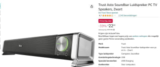 Trust Asto Soundbar voor €22,99 bij Amazon