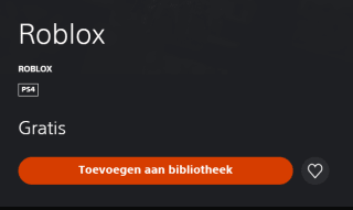 Roblox in de Playstation Store
