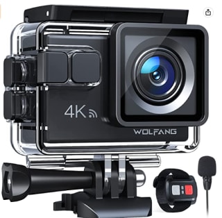 Cámara deportiva Wolfang GA100 4K 30FPS por 37,99€