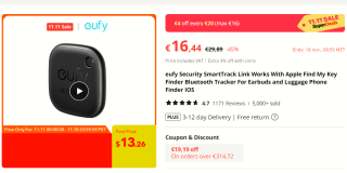 eufy Security SmartTrack Link zwart voor €16,44 bij AliExpress