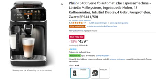 Philips 5400 Serie Volautomatische Espressomachine voor €459 bij Amazon