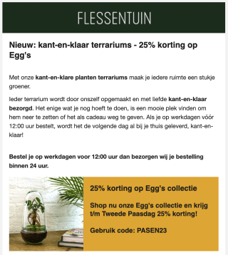 25% korting op Egg's terrarium collectie