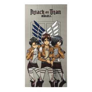 Toalla Attack on Titan - Color Gris - 70x140cm - Elaborada con 100% Poliéster de 240 gsm por 4,99€