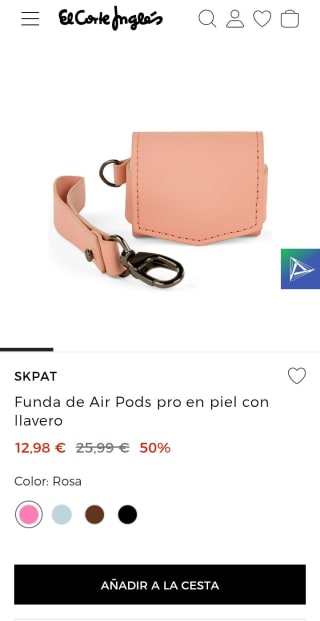 Funda Air Pods Pro con llavero por 12,98€.