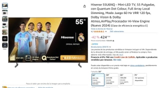 TV Mini LED 55" Hisense 55U6NQ, UHD 4K, Quad Core por 424,15€