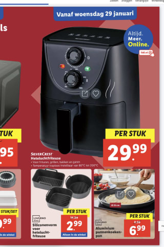 Silvercrest heteluchtfriteuse voor 29,99 euro