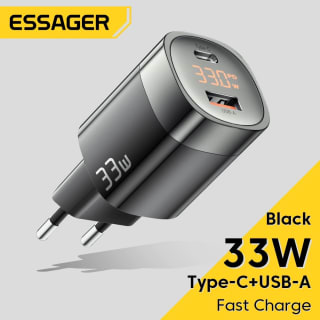 Carregador rápido da Essager de 33W - R$ 44,81