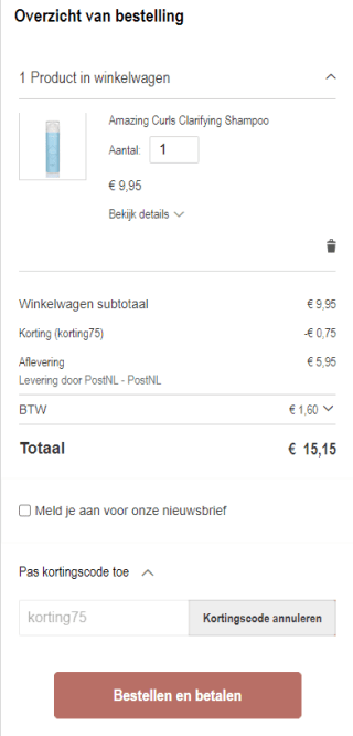 7,5% korting op alles bij Haarpro