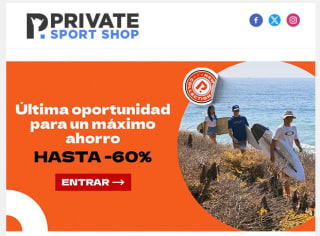 Rebajas de hasta 60% en Private sport