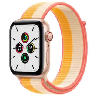 Apple Watch SE 2021 GPS + Cellular 44mm Aluminio Dorado con Correa Naranja/Blanco. Por 216,33€