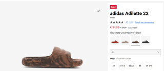 Adidas adilette 22 voor €34,99/€39,99 bij Foot Locker