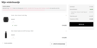 Gratis cooler bag bij aankoop van Marc Inbane producten bij John Beerens