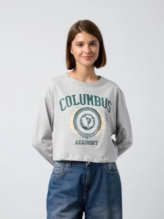 Camiseta Cropped para Mujer Columbus por 4.99€