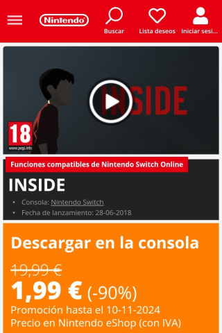 Inside Nintendo Switch por 1,99€.