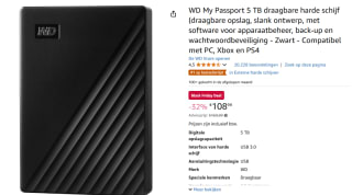WD My Passport WDBPKJ0050BBK - Vaste schijf voor €108,99 bij Amazon