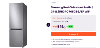 Samsung RB34C705CS9/EF inox koelkast voor €549 bij Ibood