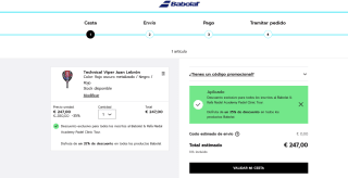 Pala Babolat Technical Viper Juan Lebrón 2024 de Padel por 247€